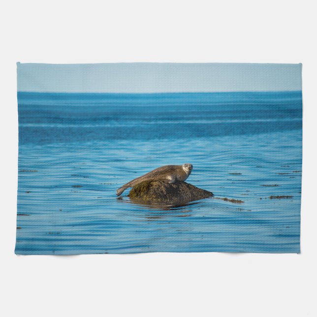 Atlantic Harbour Seal Tea Towel (Horizontal)