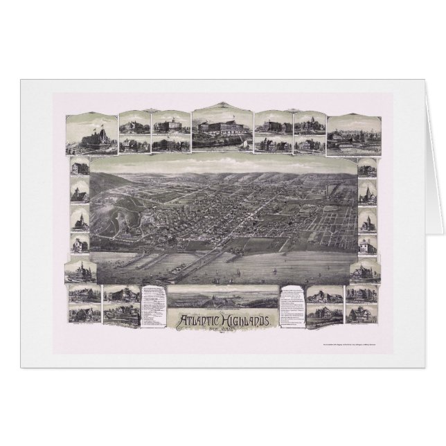 Atlantic Highlands, NJ Panoramic Map - 1894 (Front Horizontal)