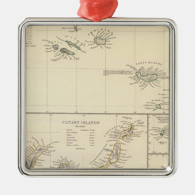 Atlantic Islands Metal Tree Decoration (Front)