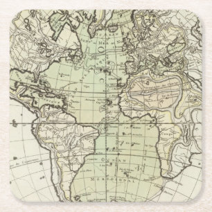 Atlantic Ocean 3 Square Paper Coaster
