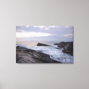 Atlantic Ocean at Sunrise in Maine Canvas Print