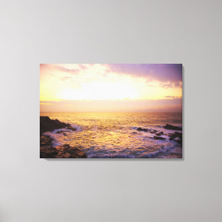 Atlantic Ocean at sunrise, view from Portland Canvas Print