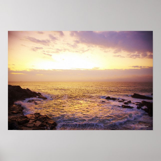 Atlantic Ocean at sunrise, view from Portland Poster (Front)