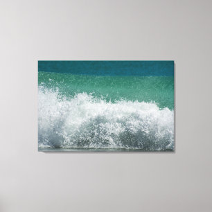 Atlantic ocean Breaking curled wave Canvas Print
