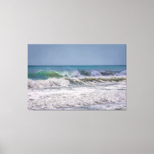 Atlantic ocean breaking waves canvas print