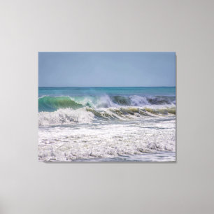 Atlantic ocean breaking waves canvas print