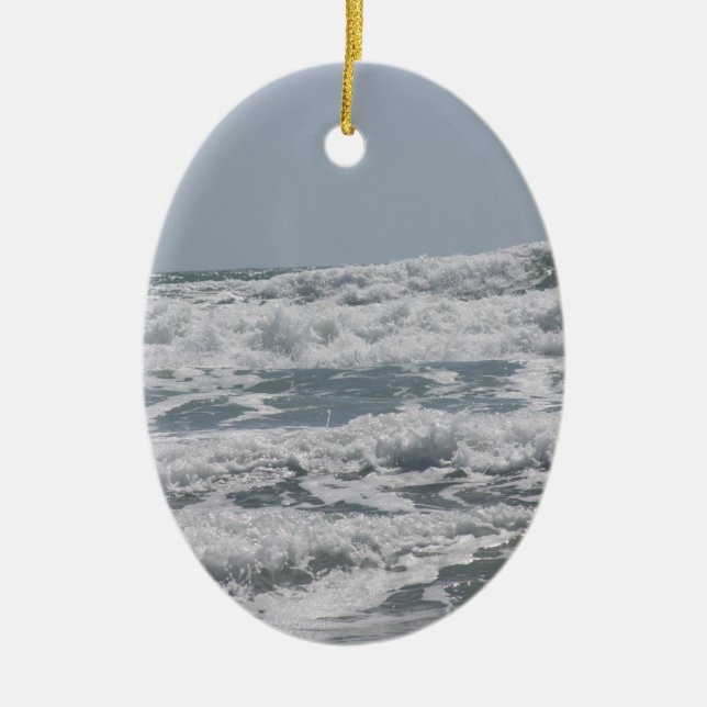 Atlantic Ocean Ceramic Tree Decoration (Front)
