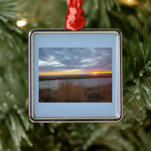 Atlantic Ocean Sunset Ornament