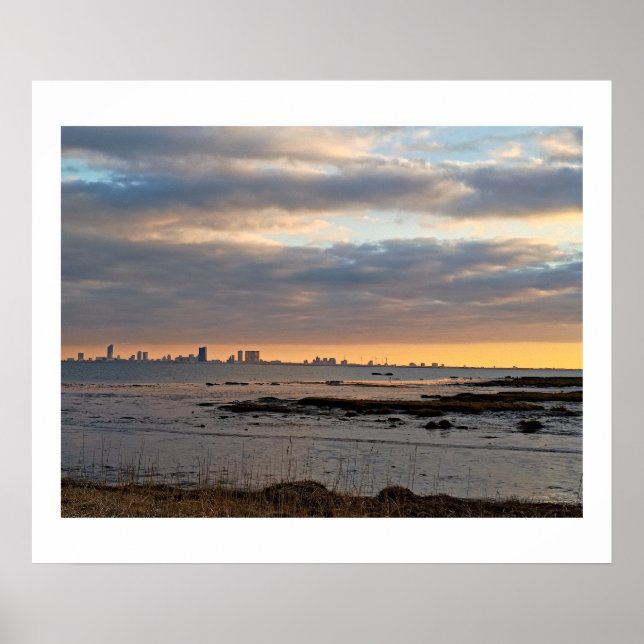 Atlantic Ocean Sunset Poster (Front)