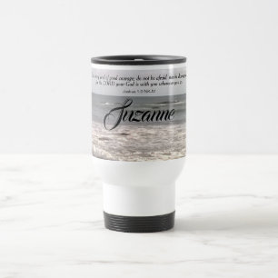 Atlantic Ocean Waves Be Not Afraid Bible Verse Travel Mug