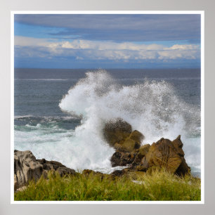 Atlantic Ocean Waves Print   Rugged Coastal Art