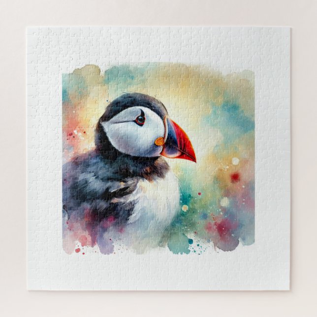 Atlantic Puffin 210624AREF127 - Watercolor Jigsaw Puzzle (Vertical)
