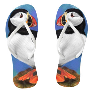 Atlantic Puffin Bird Flip Flops