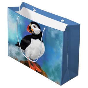 Atlantic Puffin Bird Gift Bag - Painting