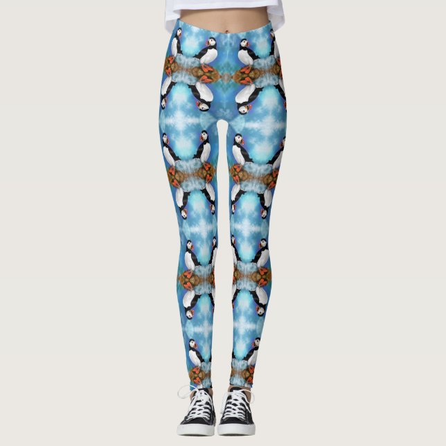 Atlantic Puffin Bird Leggings (Front)