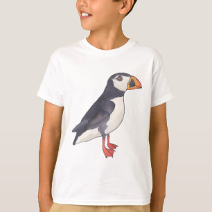 Atlantic Puffin bird species watercolor art T-Shirt