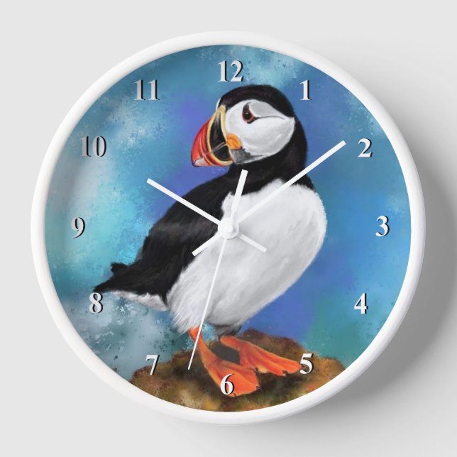 Atlantic Puffin Clock (Front)