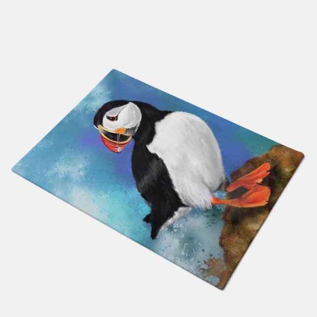 Atlantic Puffin Doormat (Angled)