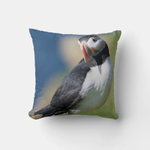 Atlantic Puffin (Fratercula Arctica) On Cliff 2 Cushion