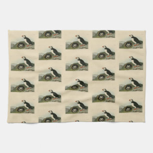 Atlantic Puffin from Audubon's Birds of America Tea Towel