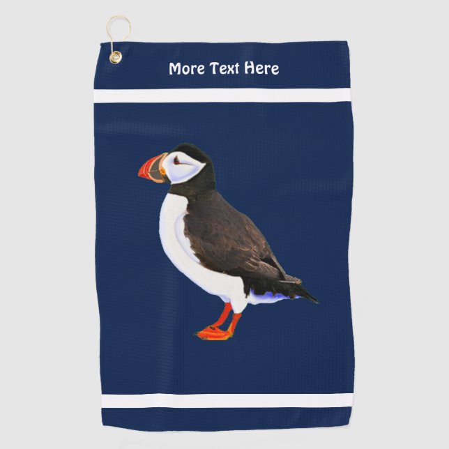 Atlantic Puffin Golf Towel (Front)