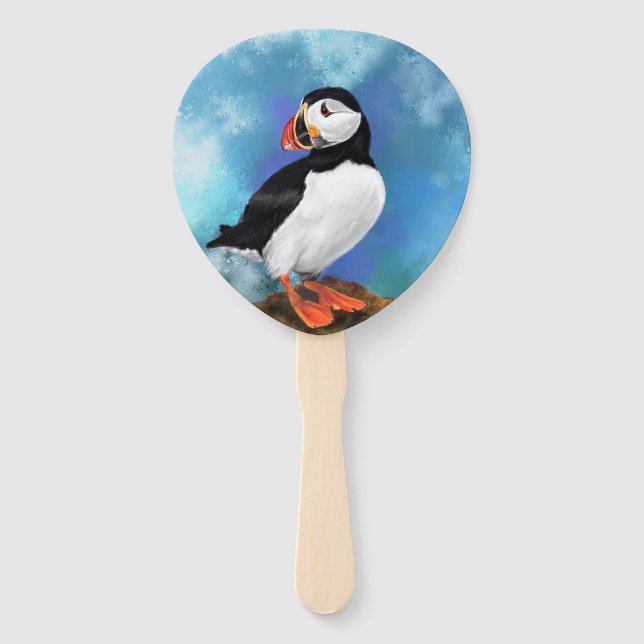 Atlantic Puffin Hand Fan (Back)