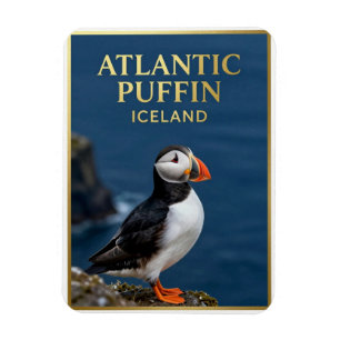 🐧 Atlantic Puffin Iceland Coastal Bird Magnet