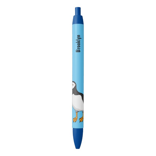 Atlantic puffin illustration  black ink pen (Front Vertical)