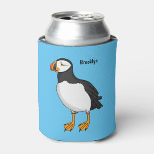 Atlantic puffin illustration  can cooler