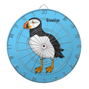 Atlantic puffin illustration dartboard