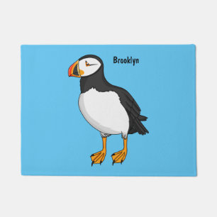 Atlantic puffin illustration doormat