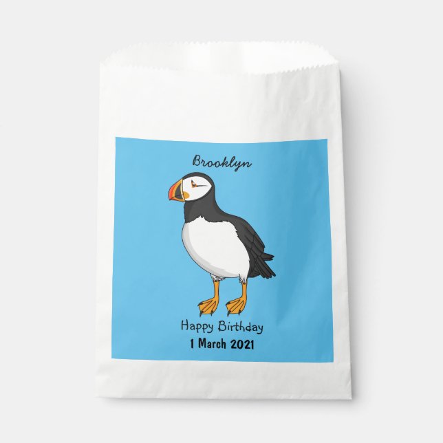 Atlantic puffin illustration  favour bags (Front)