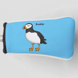 Atlantic puffin illustration golf head cover