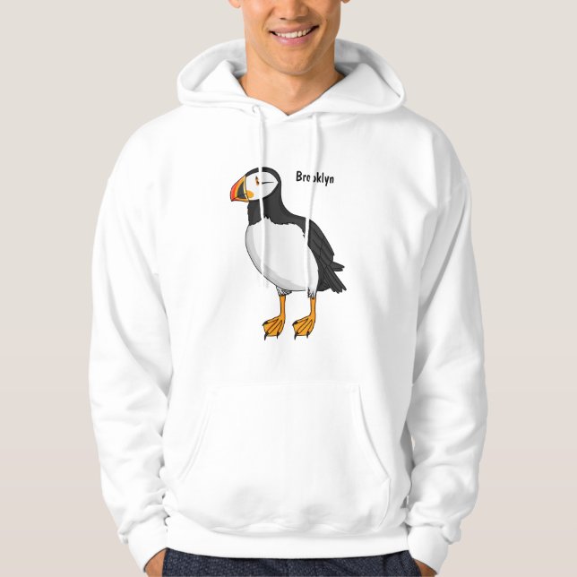 Atlantic puffin illustration  hoodie (Front)
