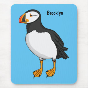 Atlantic puffin illustration mouse mat