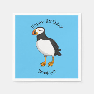 Atlantic puffin illustration napkin