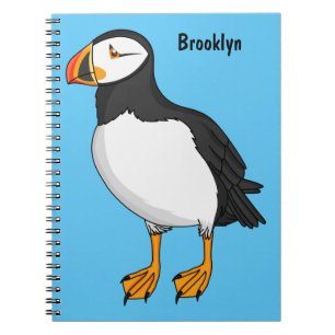 Atlantic puffin illustration  notebook