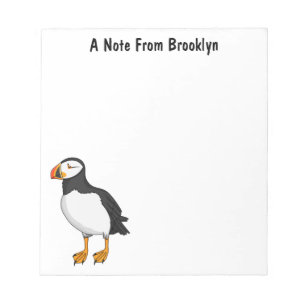 Atlantic puffin illustration notepad
