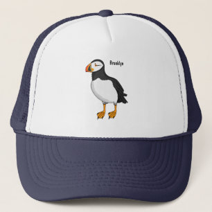 Atlantic puffin illustration trucker hat