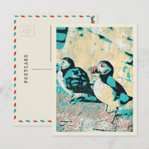 Atlantic puffin in Iceland Postcard