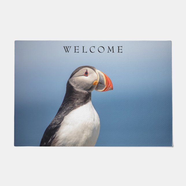Atlantic Puffin in Machias, Maine Doormat (Front)