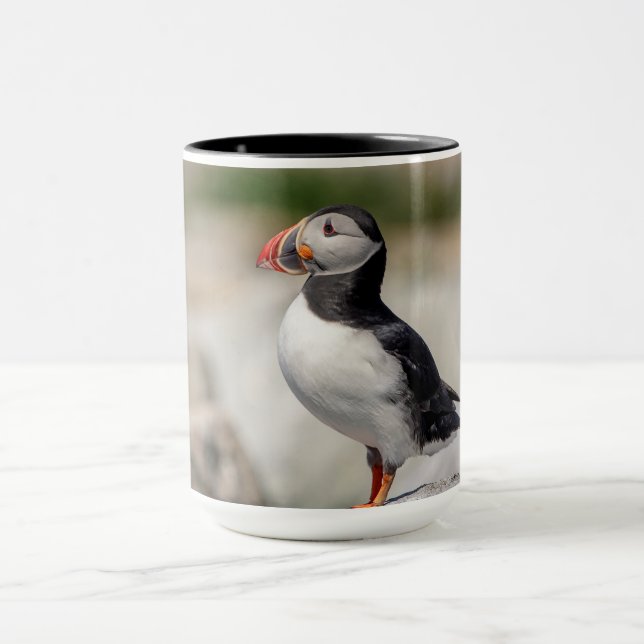 Atlantic Puffin in Machias, Maine Mug (Center)