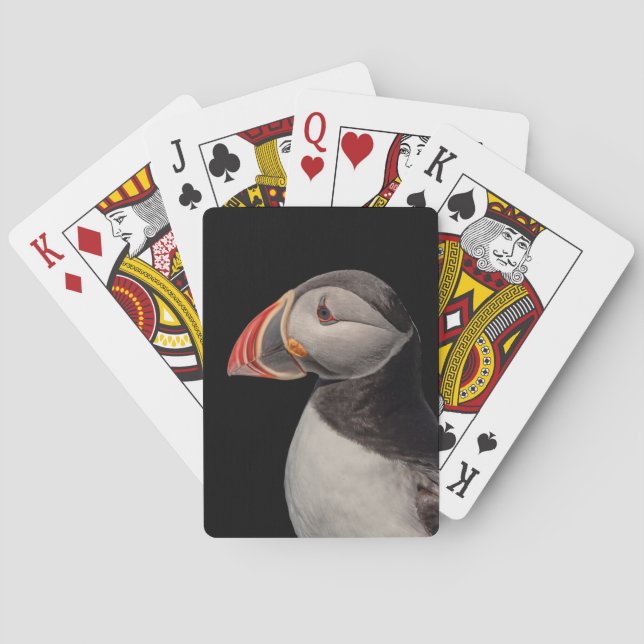 Atlantic Puffin in Machias, Maine Playing Cards (Back)