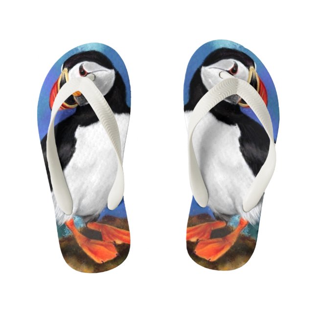 Atlantic Puffin Kid's Flip Flops (Footbed)