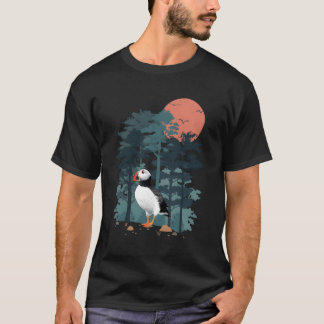 Atlantic Puffin Mountain Sky Flying Ocean Sea-Bird T-Shirt