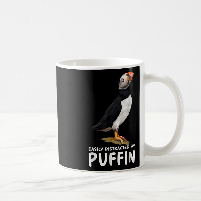 Atlantic Puffin Muffin Seabird Easily Distracted B Coffee Mug (Right)