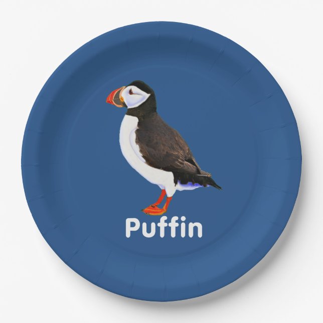 Atlantic Puffin Paper Plate (Front)