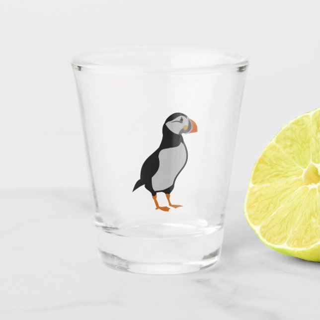 Atlantic Puffin Standing Shot Glass (Front)