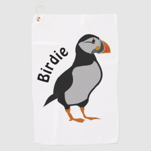 Atlantic Puffin Standing The Good Luck Birdie Golf Towel