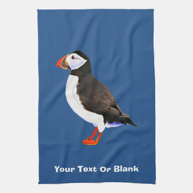 Atlantic Puffin Tea Towel (Vertical)